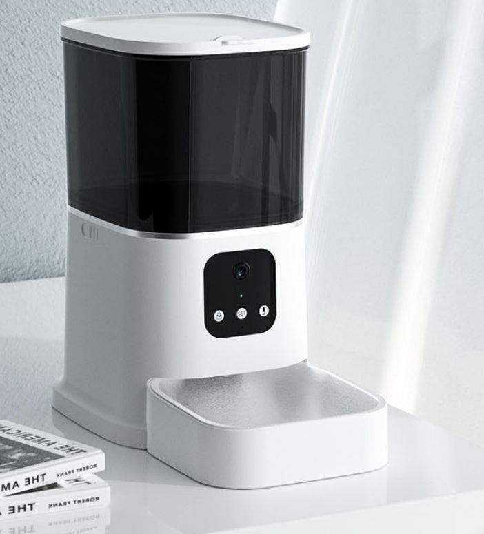 Alimentador automático para mascotas, gran capacidad, grabadora de voz inteligente, control por aplicación, temporizador, dispensador de comida para perros y gatos con WiFi, cuenco para mascotas